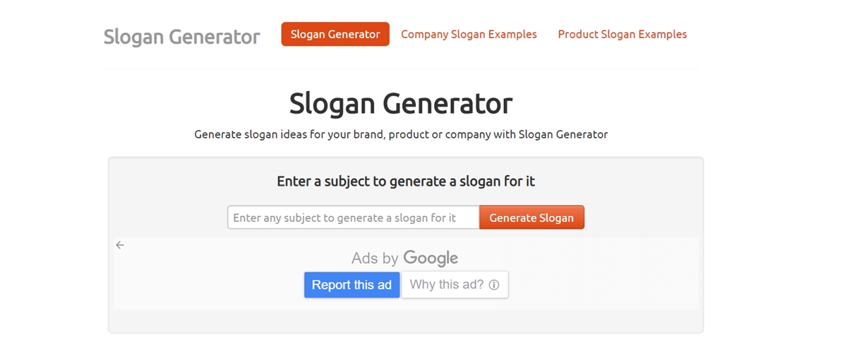 Generator phrases. Slogan examples.