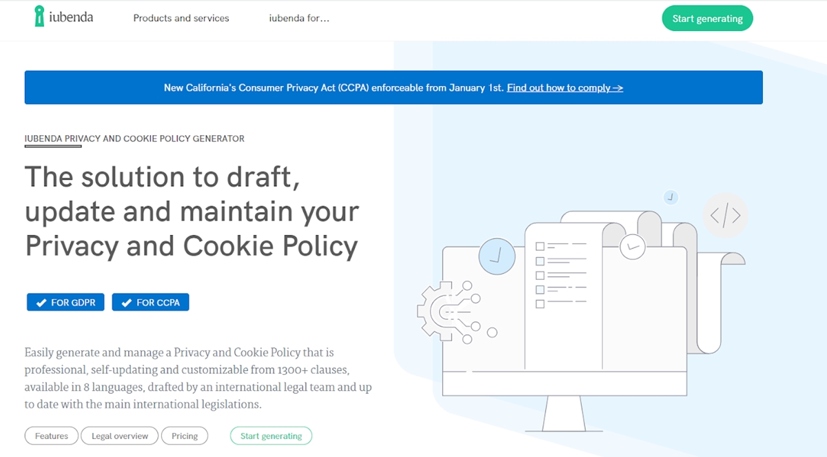 1 Privacy Policy Generator: Free, CCPA, GDPR, CalOPPA - Privacy Policies