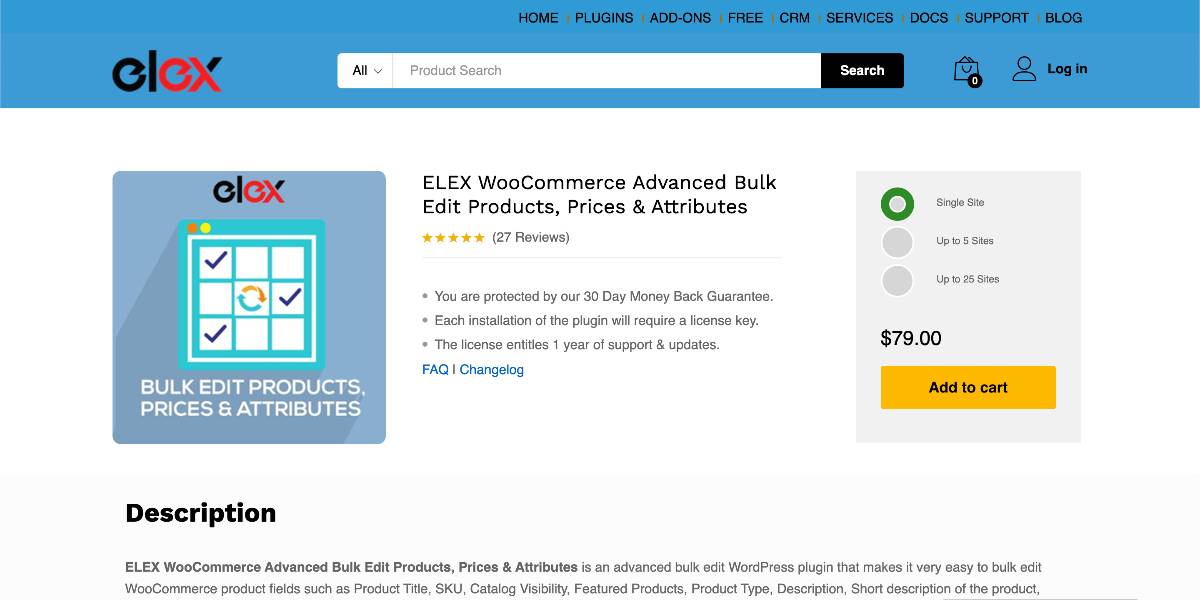 ELEX WooCommerce Advanced Bulk Edit Products, Prices & Attributes