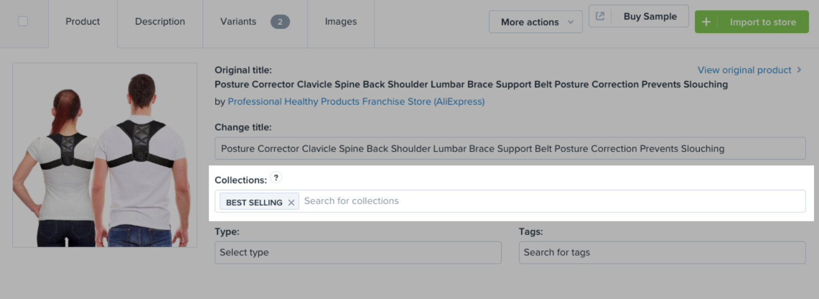 add collections on shopify