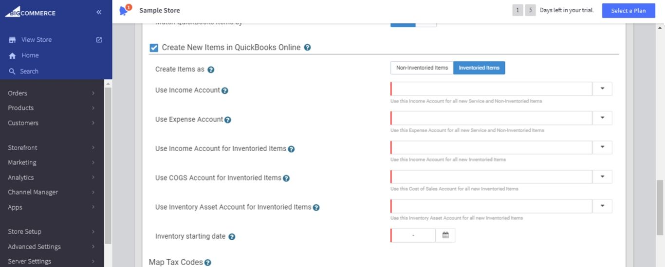 integrate Quickbooks with BigCommerce