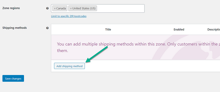 Add shipping method