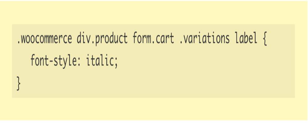 Italicize variation labels