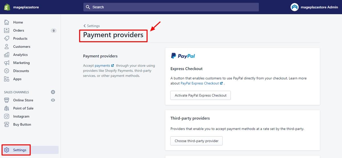 Payment Providers