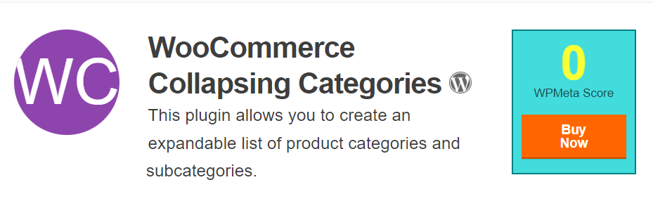 WooCommerce Collapsing Categories
