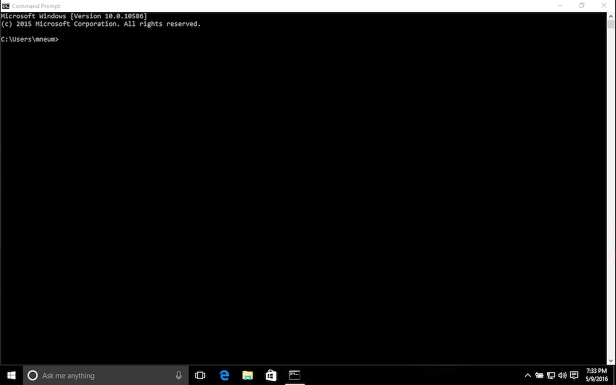 Open the command prompt