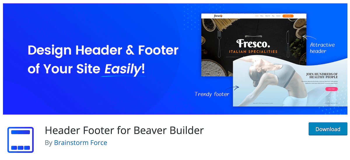 Beaver Builder Header Footer