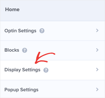 Return to the homepage of your campaign editor and select Display Settings: