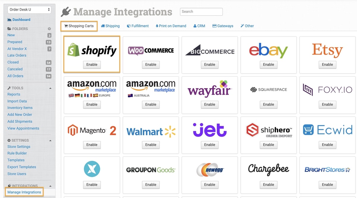 Shopify’s integrations