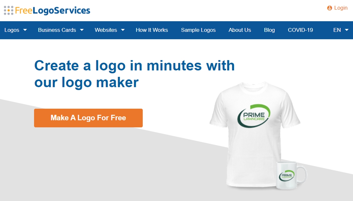 Free Logo Services’ official webpage