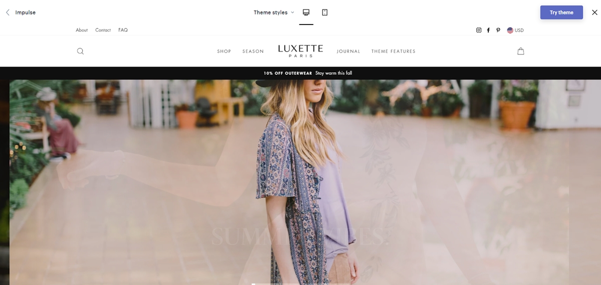 Best Shopify Themes/Templates - Impulse theme