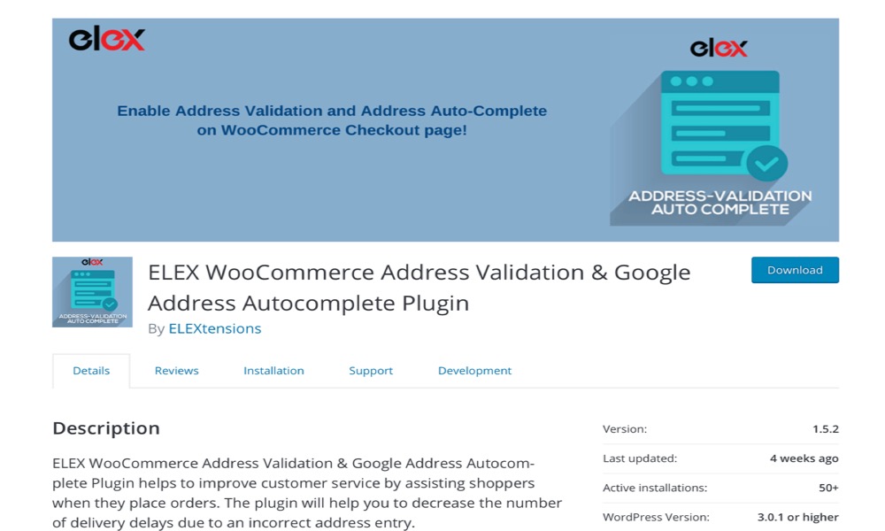 ELEX WooCommerce Address Validation & Address Auto Complete Plugin