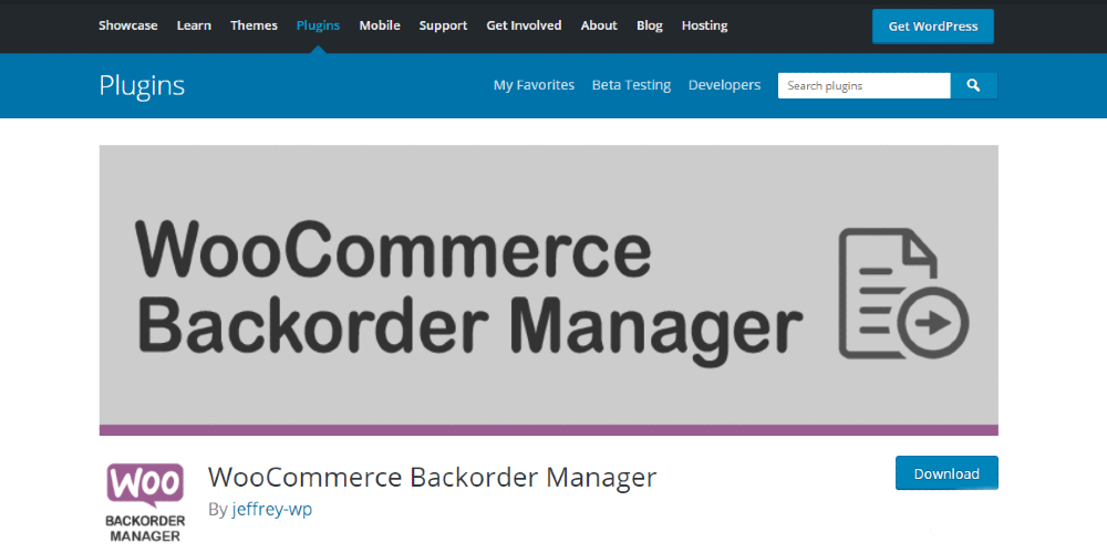 WooCommerce Backorder Manager screenshot