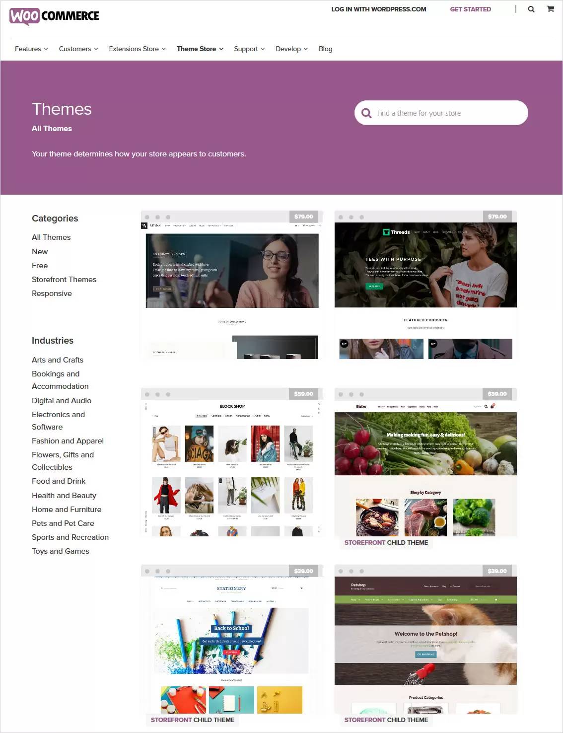 WooCommerce Themes collection