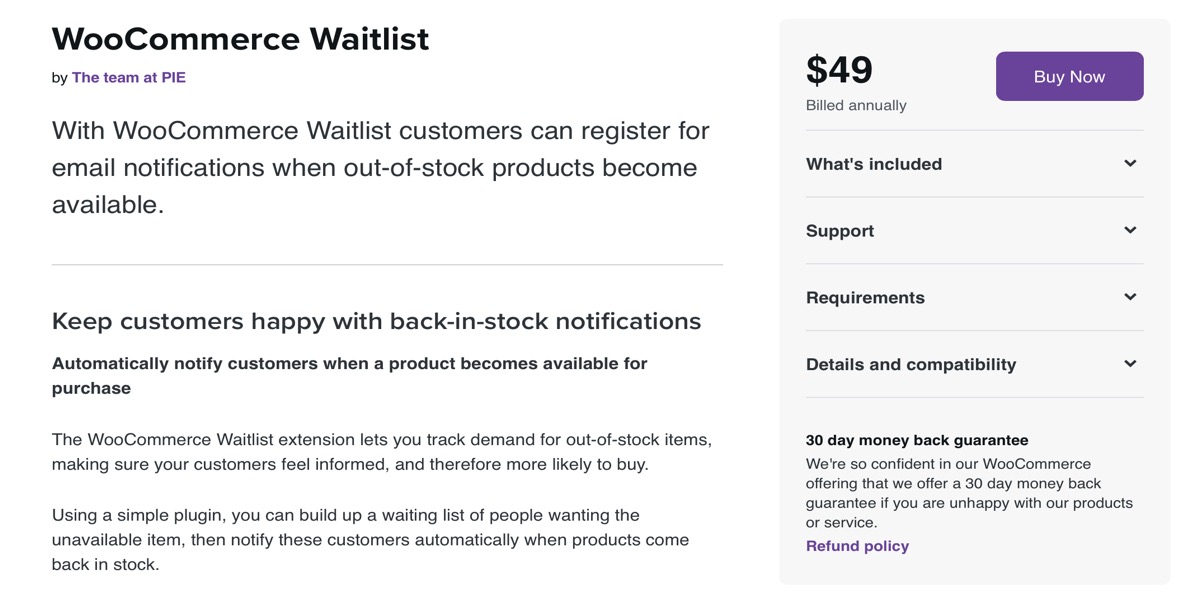 WooCommerce Waitlist