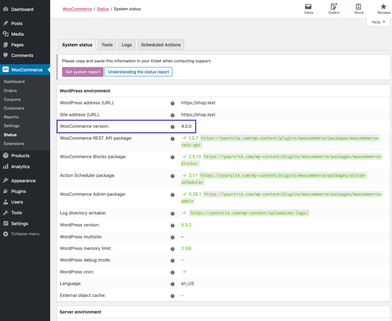 Check from your WooCommerce dashboard