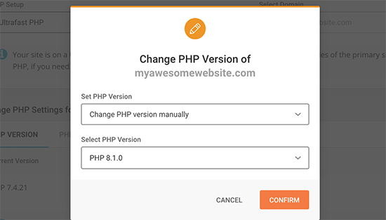 Update PHP version in your SiteGround