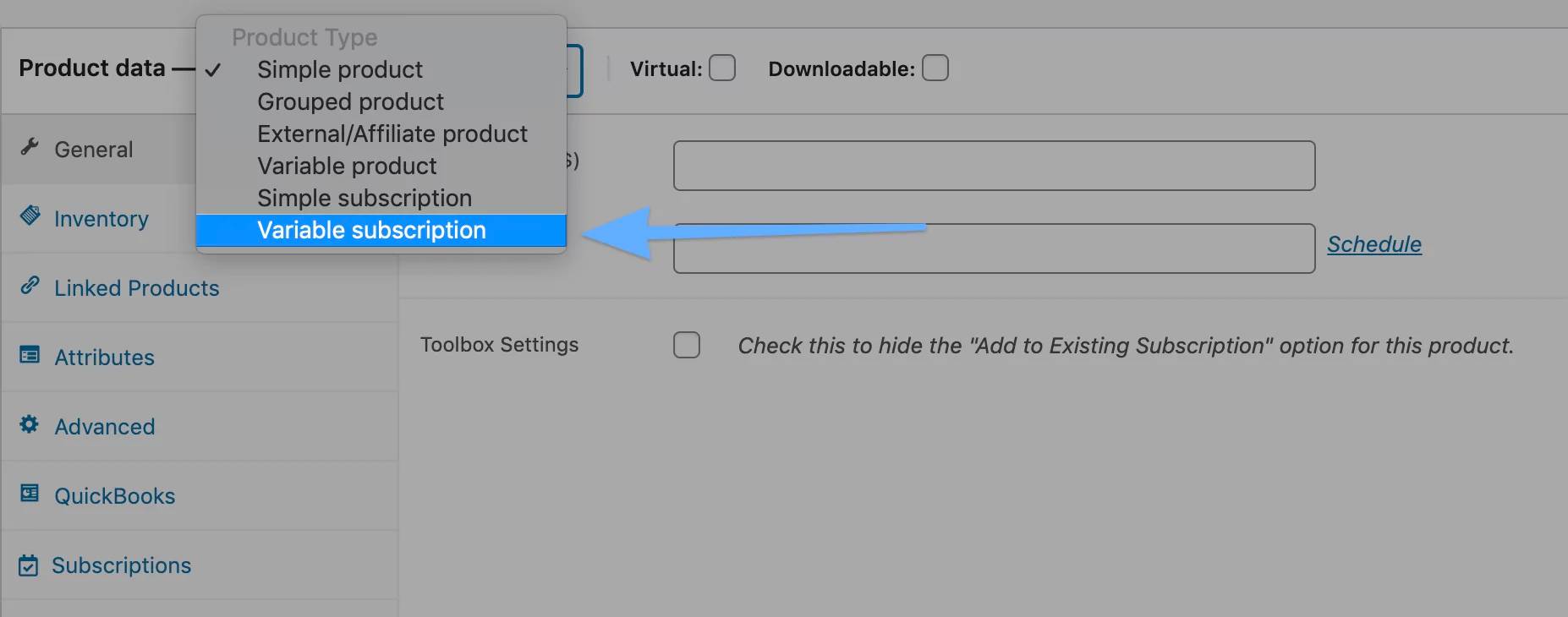 Select Variable Subsciption