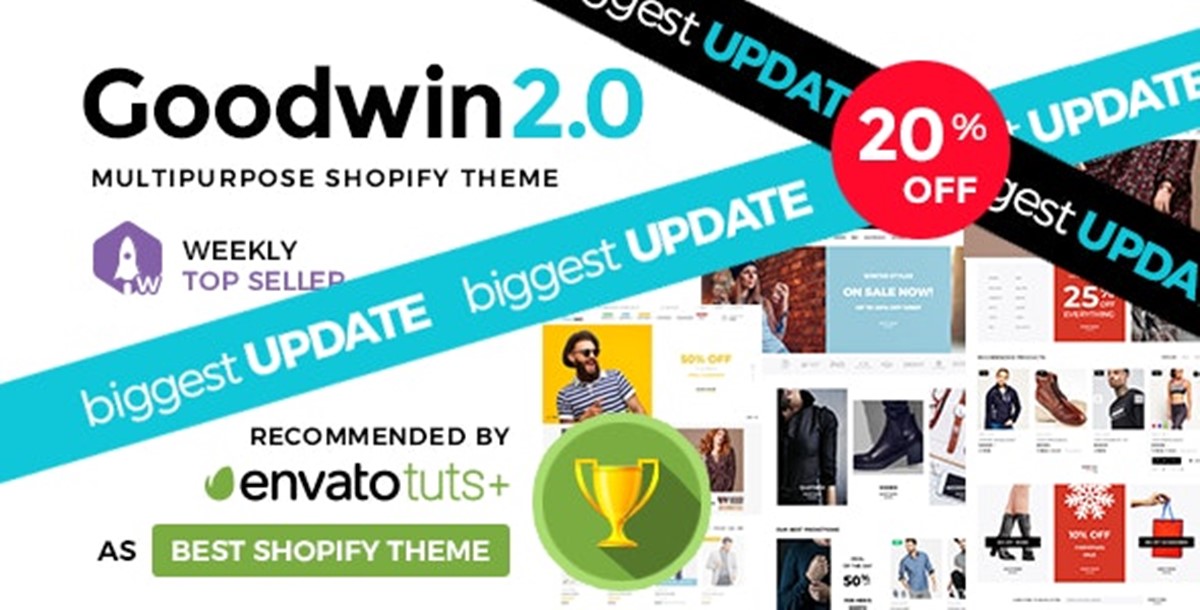 Best Shopify Bootstrap themes Compatible with Bootstrap 4.x: Goodwin theme