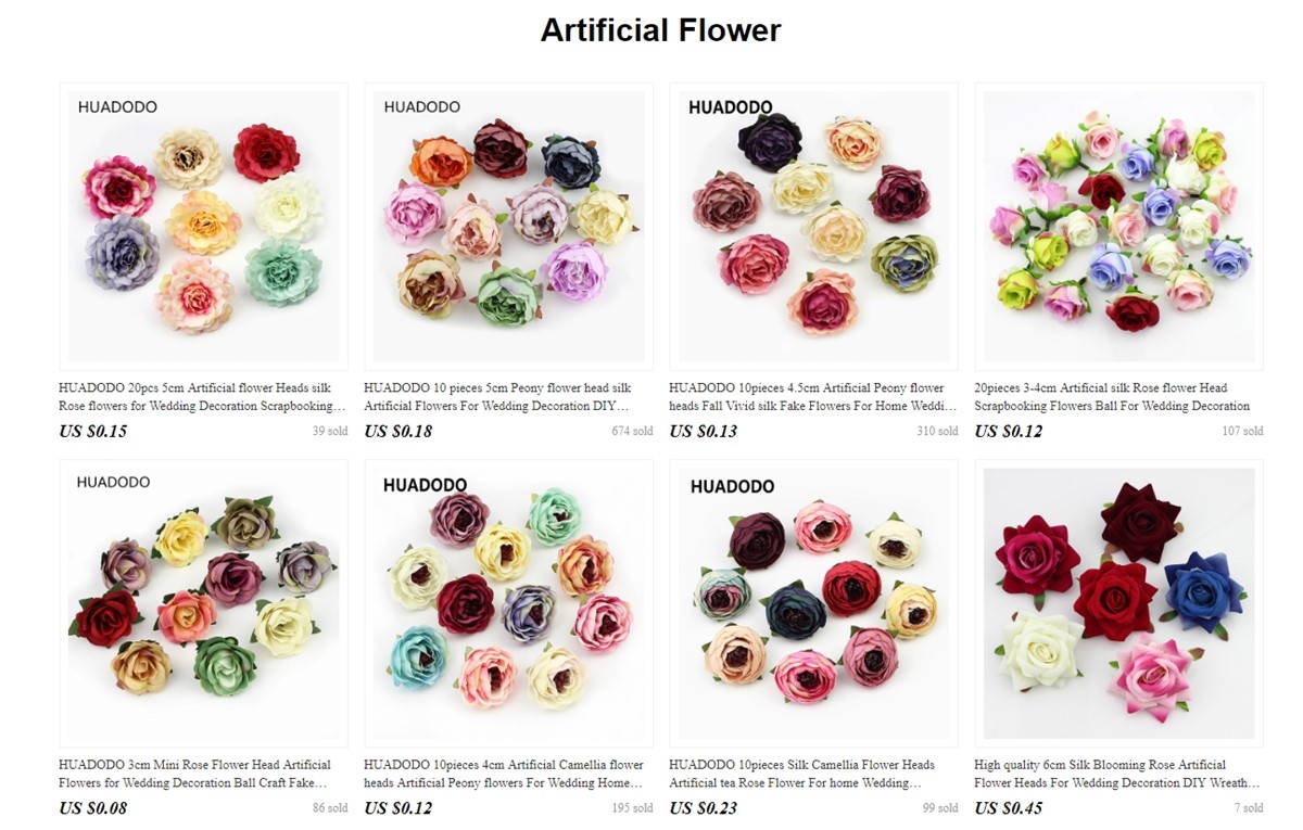 Best dropshipping products: Artificial Flowers
