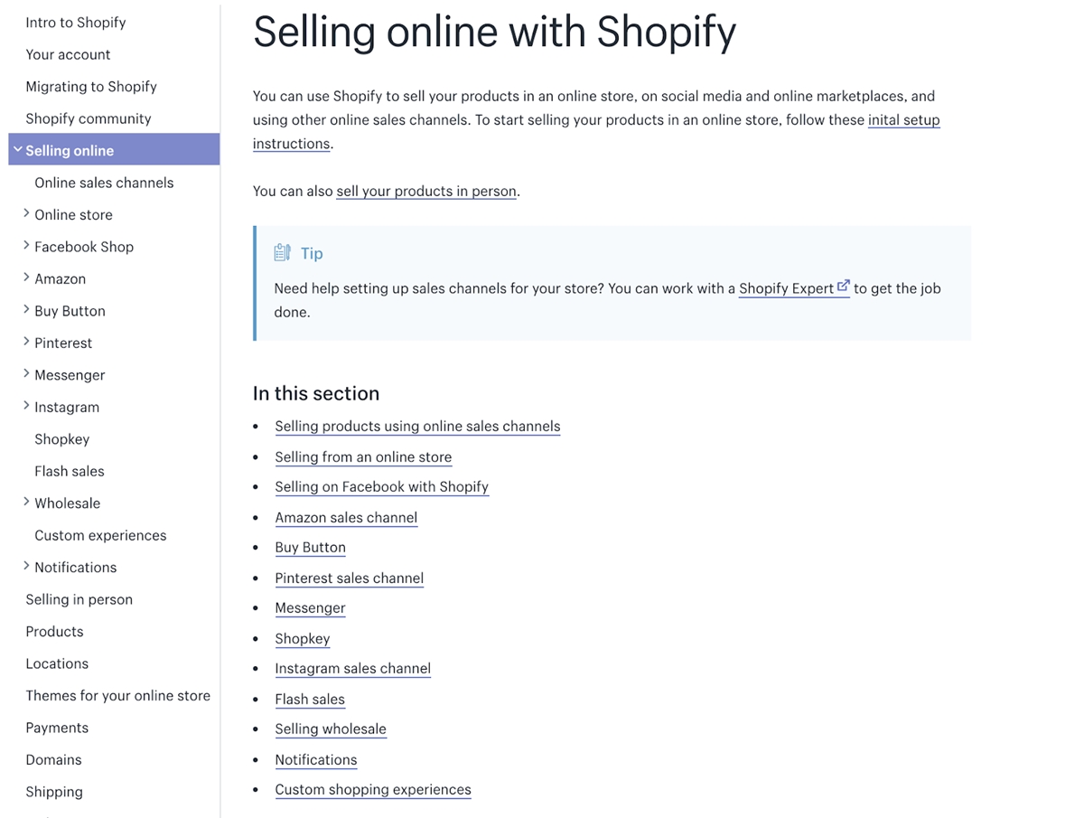 Get support from Shopify tutorial resources