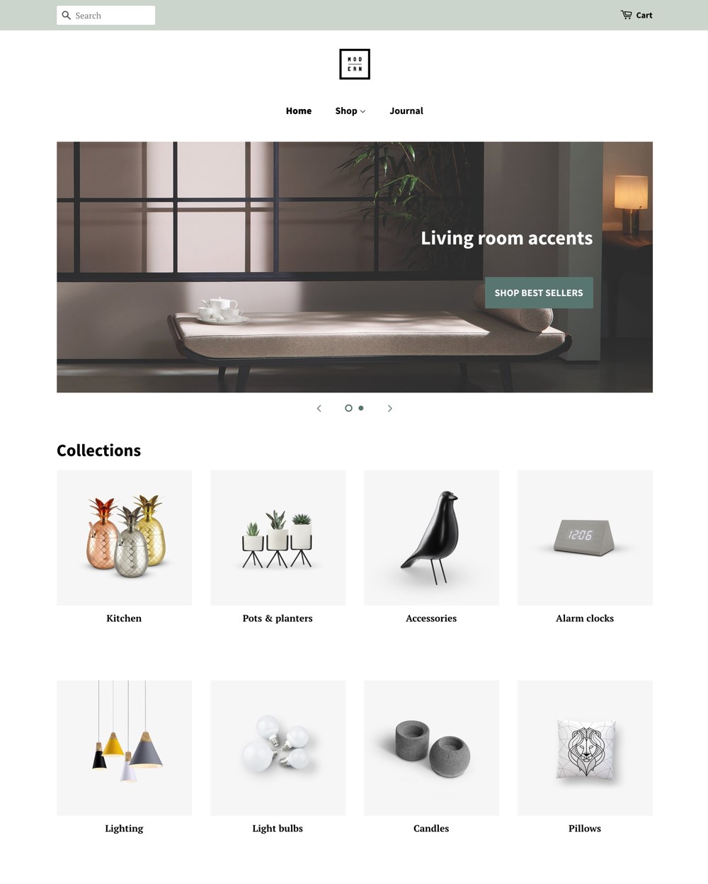 Shopify Minimal Theme Modern style