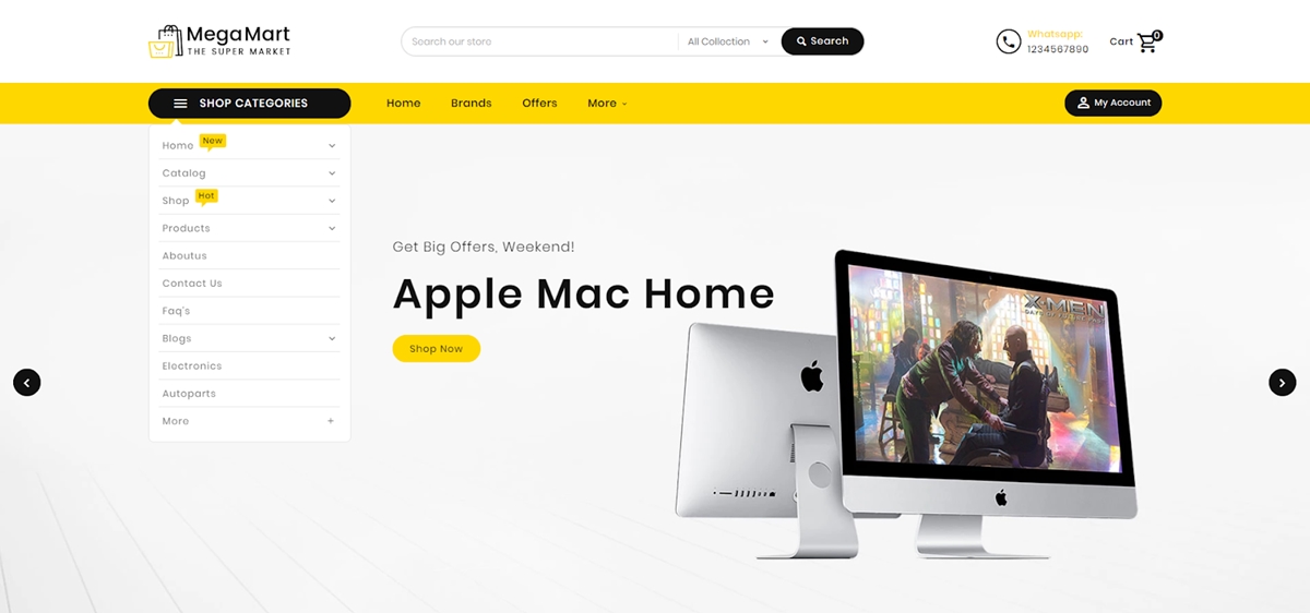 Best Shopify Themes/Templates - Mega Mart