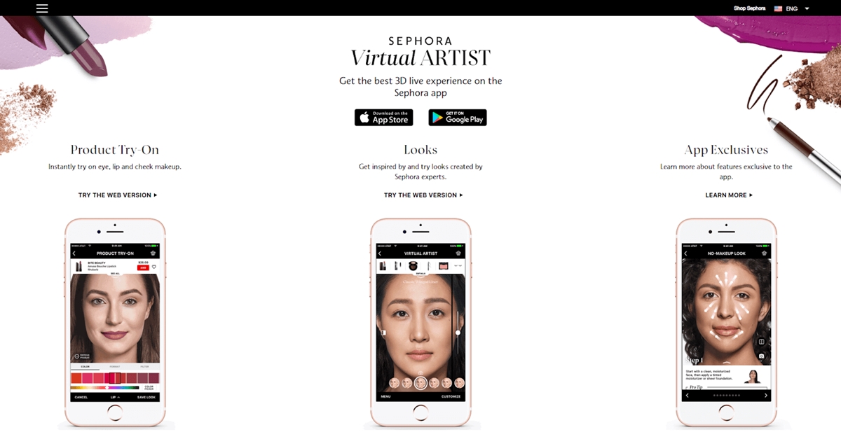 Sephora Virtual Artist uses interactive content