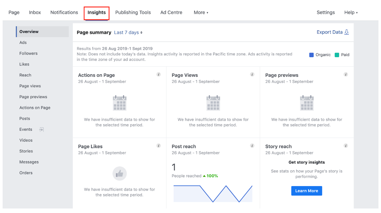 Tracking your Facebook Marketing campaign: Page Insights