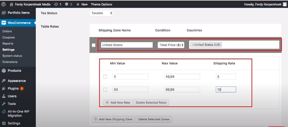 Step 2: Set up shipping zones