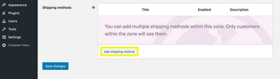Add shipping method