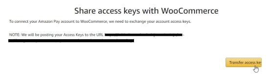 Collecting your WooCommerce access keys