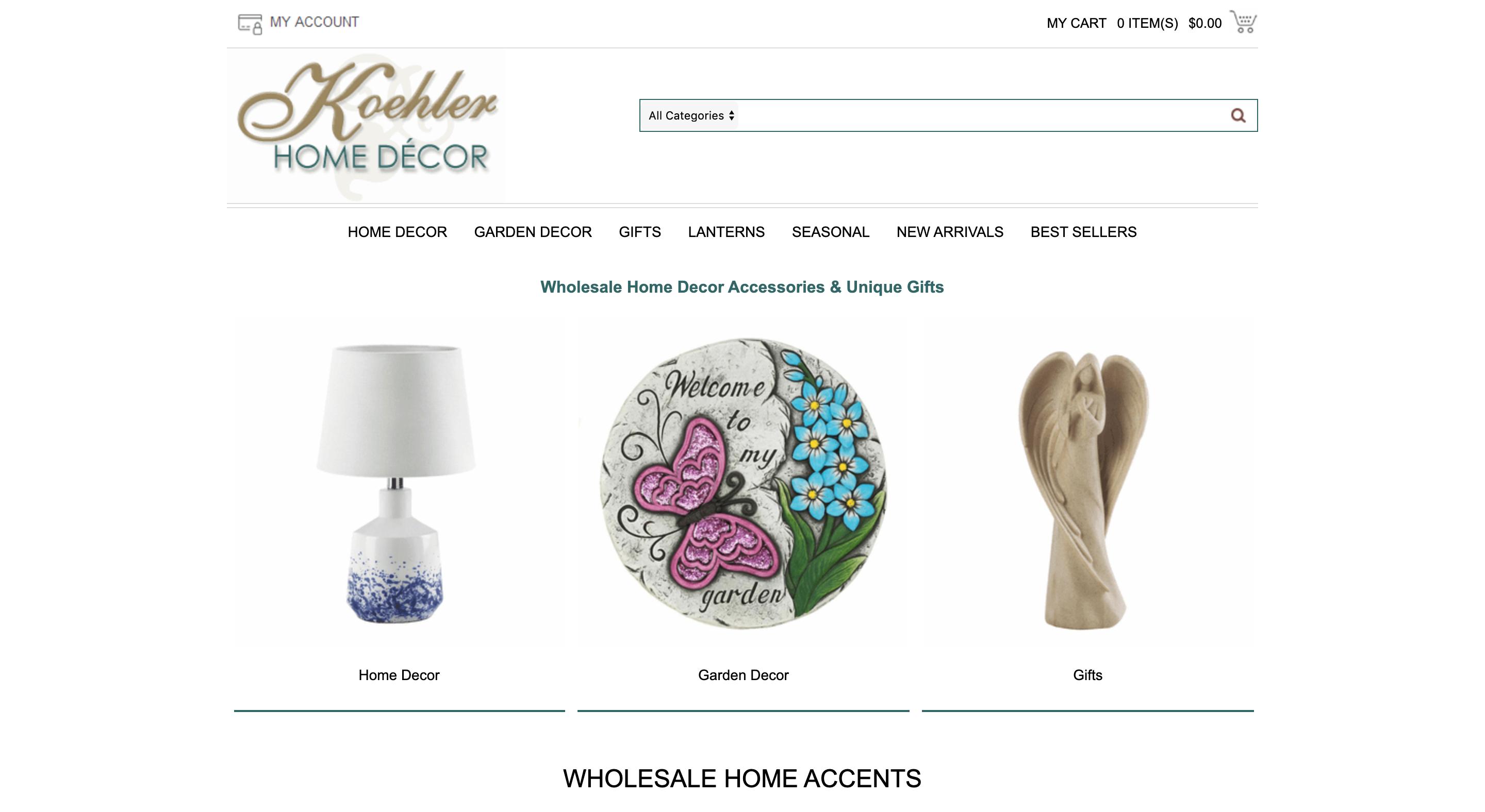 Koehler Home Decor dropshipping suppliers in the USA