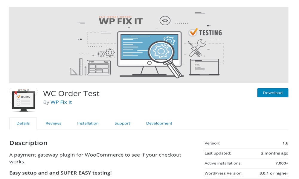 WC Order Test