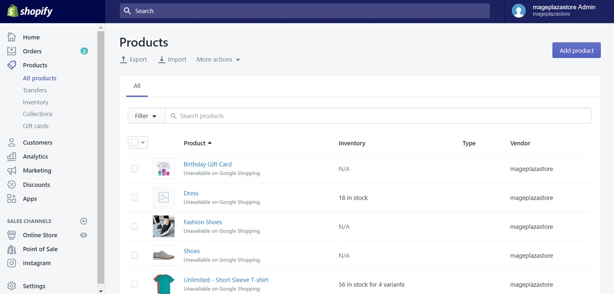 How to share a product or collection