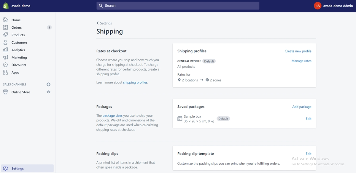 how to add flat rate shipping in shopify