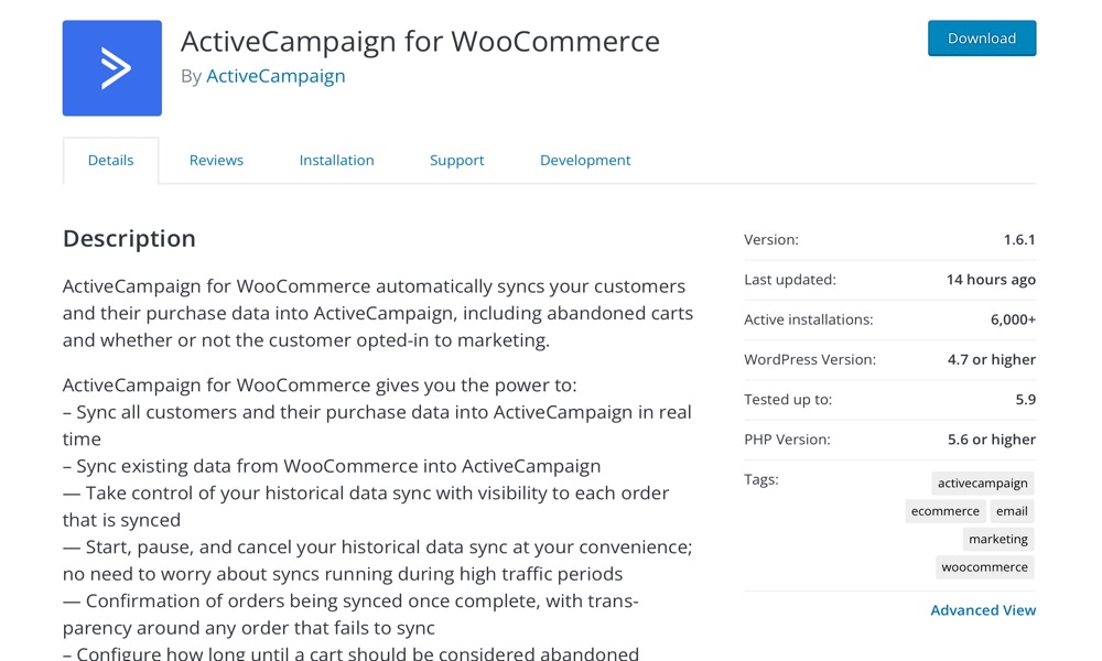 ActiveCampaign for WooCommerce