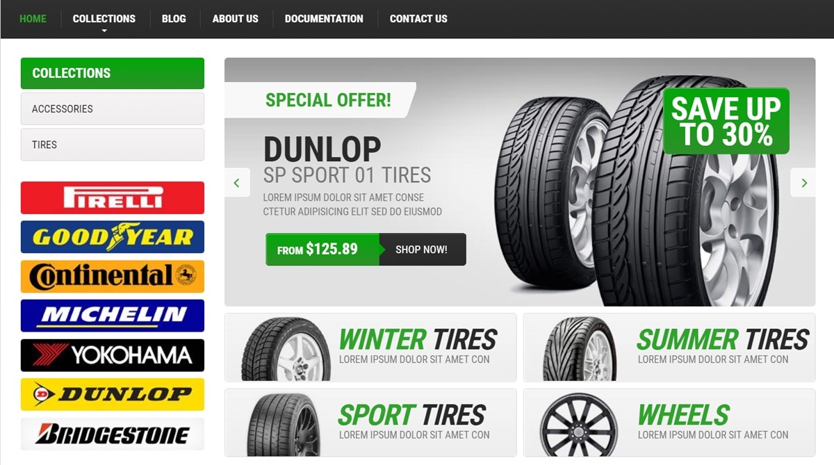 Car Tires theme