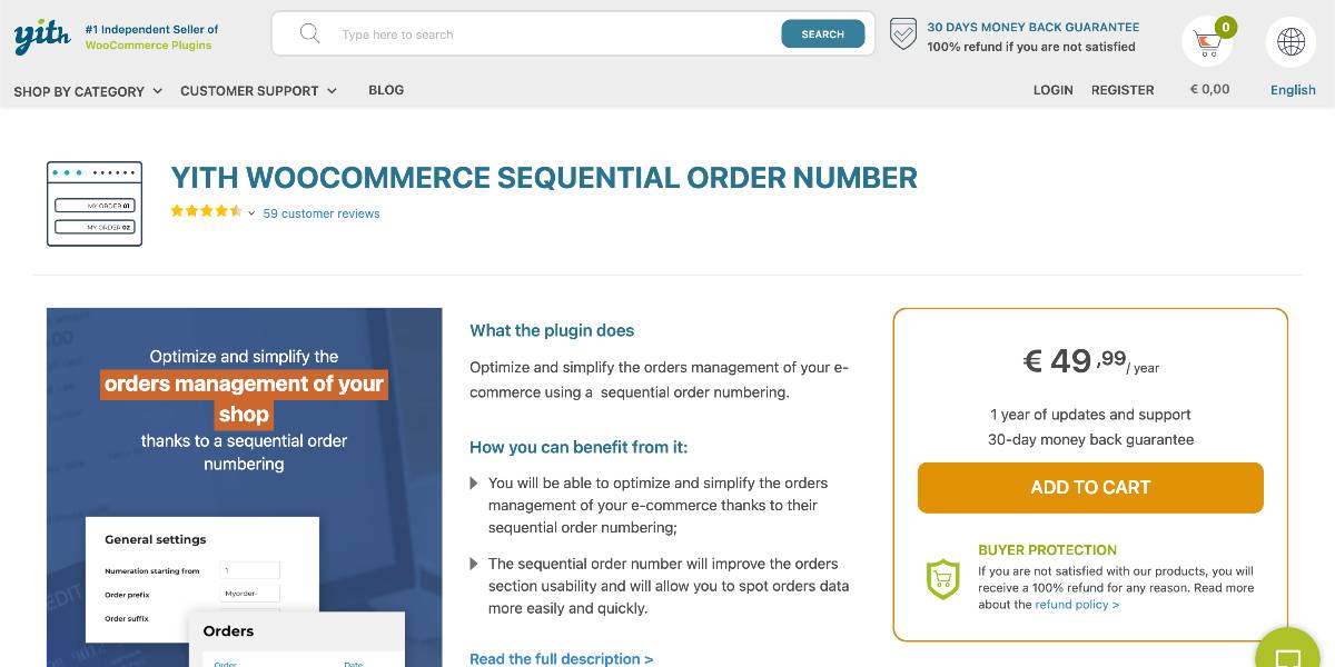 YITH WooCommerce Sequential Order Number