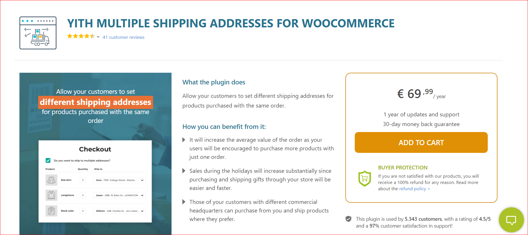 YITH Multiple Shipping Addresses for WooCommerce