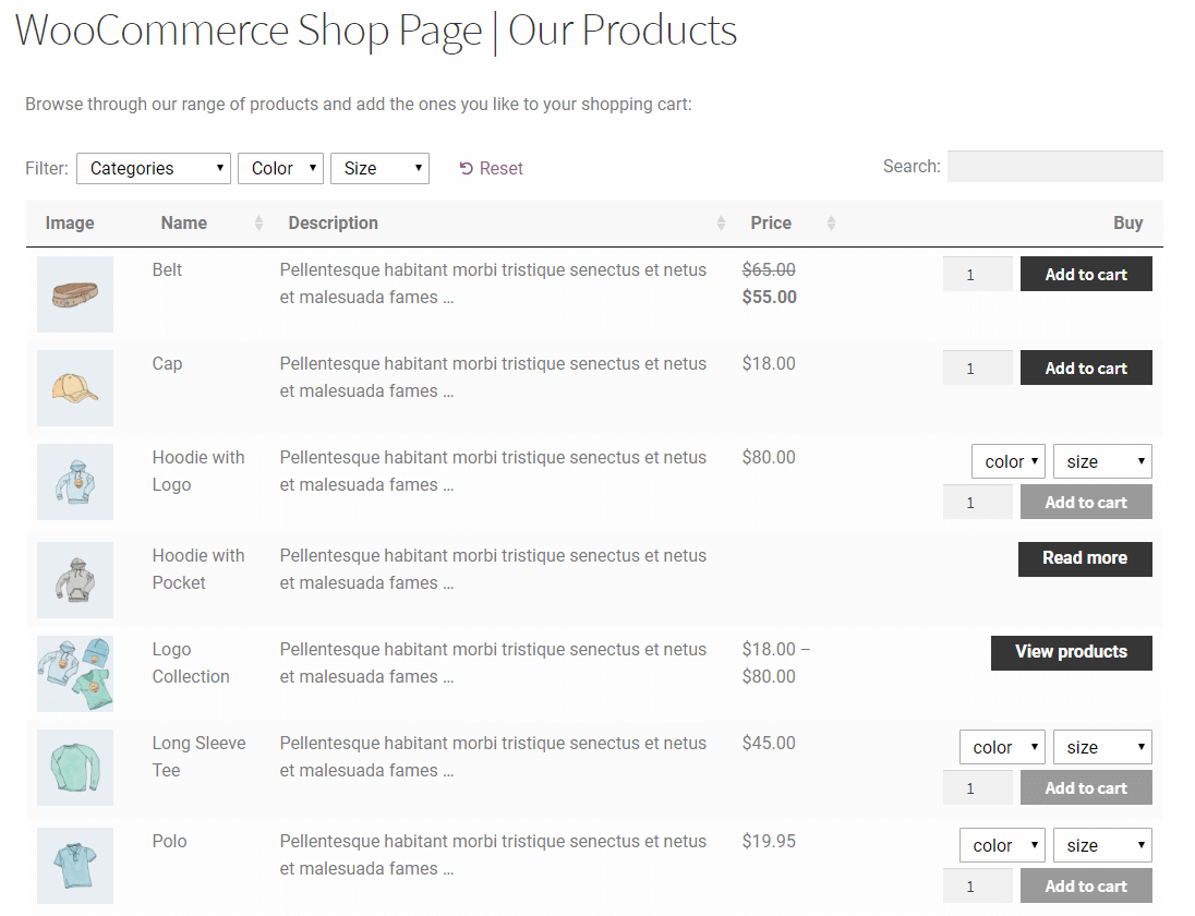 WooCommerce Product Description