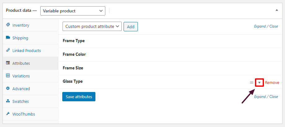 Add price to product attributes