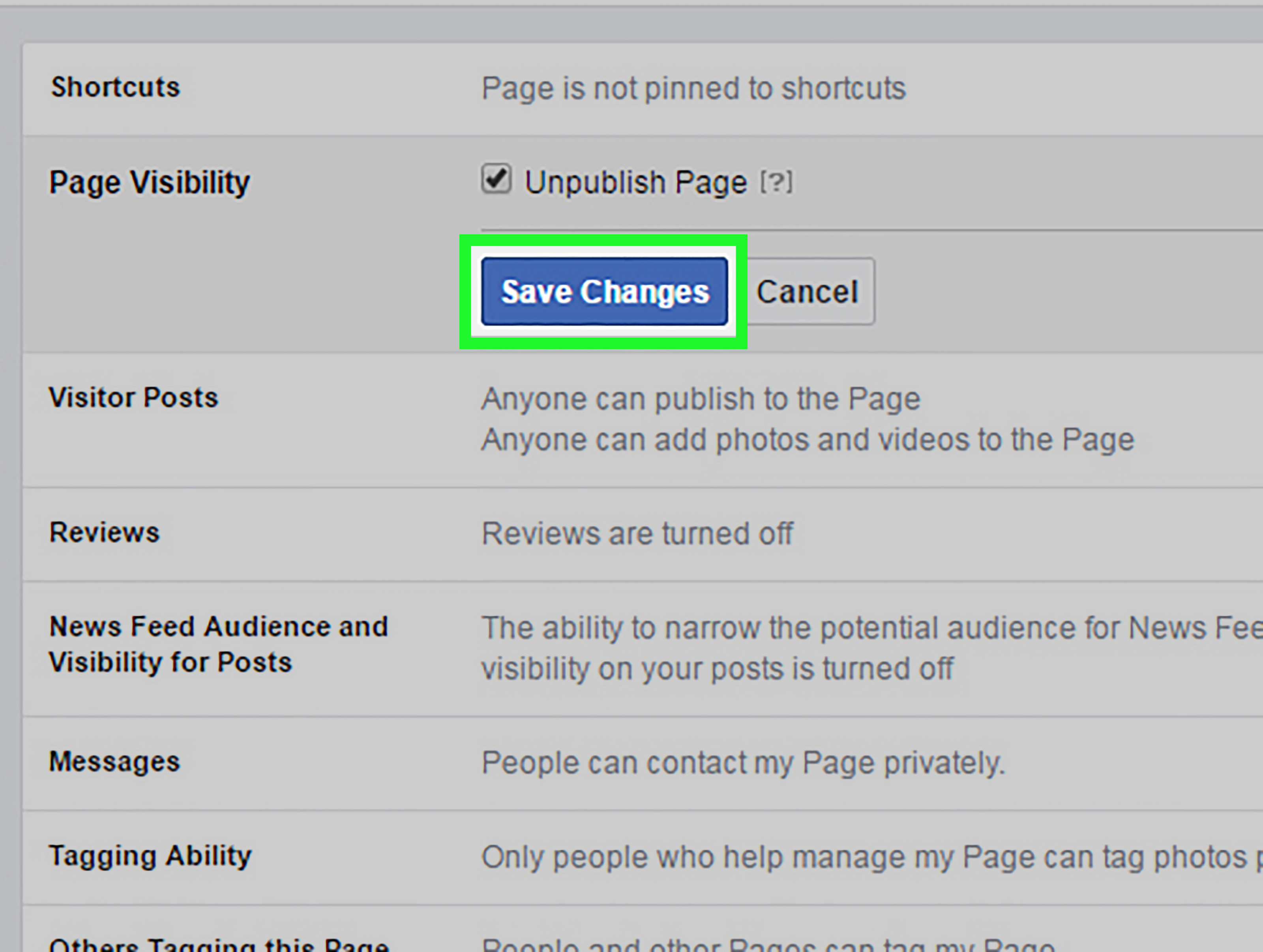 how to hide my facebook page 2024