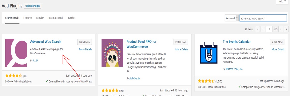 Install Advanced Woo Search