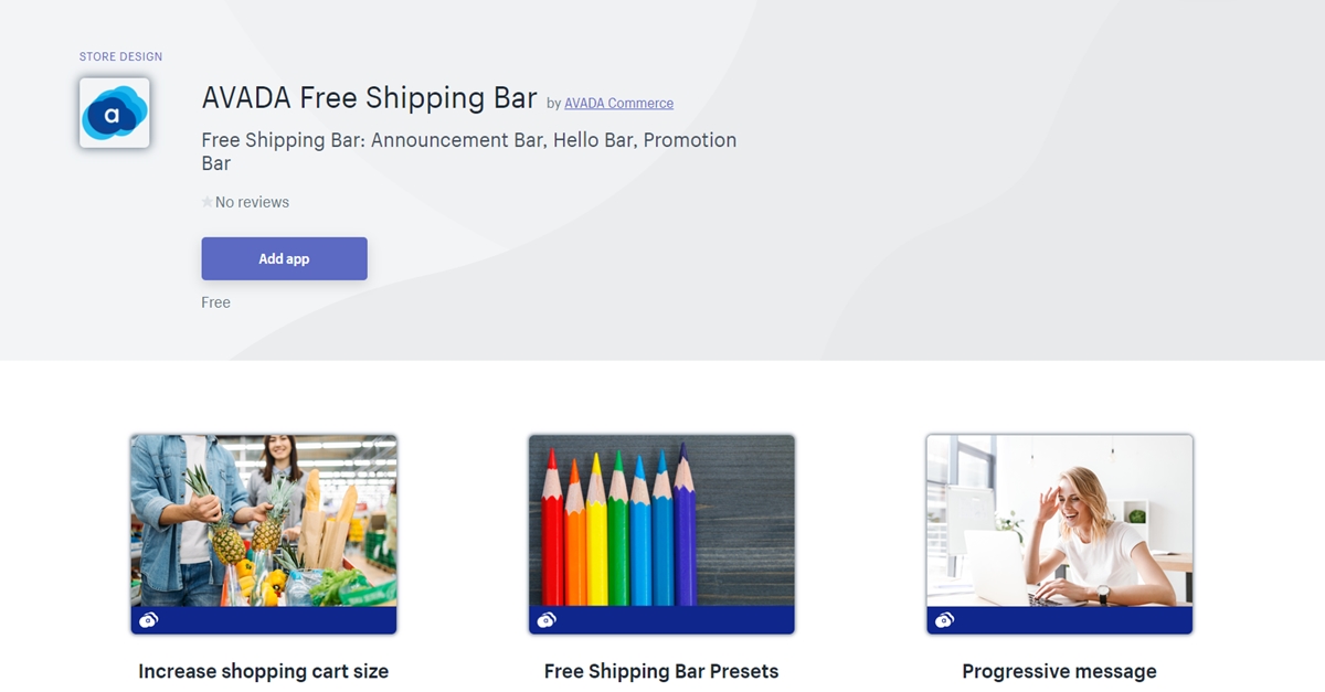 Best Shopify apps: AVADA Free Shipping Bar