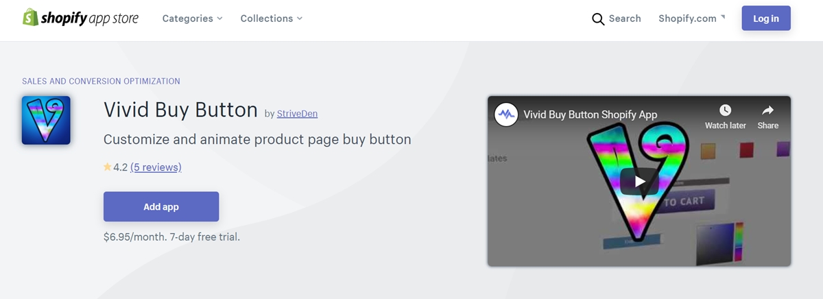 Vivid Buy Button by Strive den