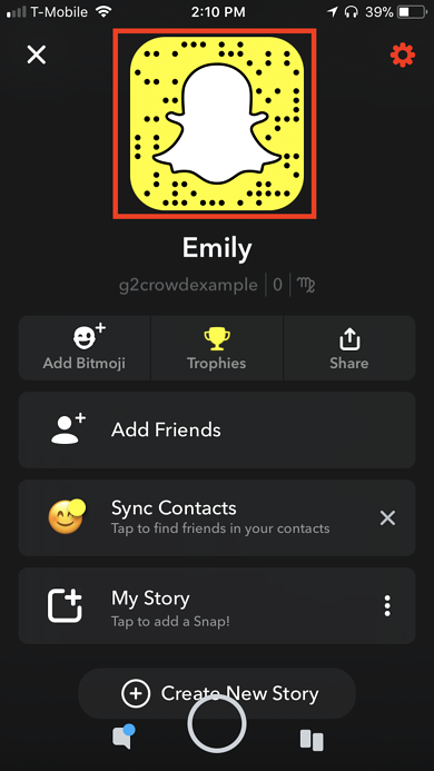 Add someone by scanning a friend’s Snapcode