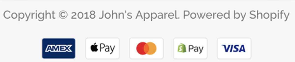 What are Shopify payment icons