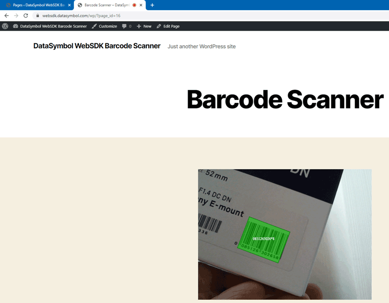 That's it! You may now test the Barcode Decoder that has been integrated into your page.