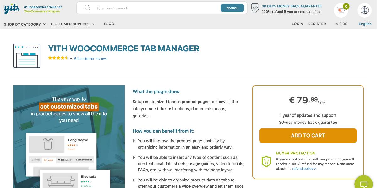 YITH WooCommerce Tab Manager
